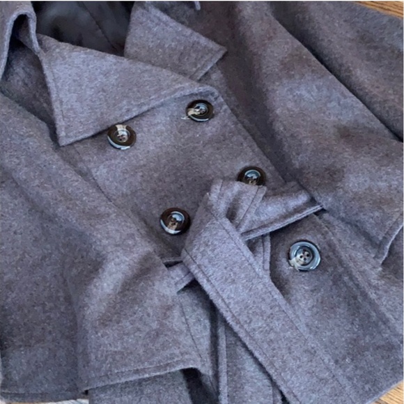 Cashmere Belted Double Breasted Cape Coat, Blazer Size XS - Picture 6 of 11